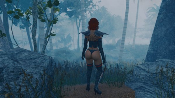 Утренний туманный лес.. Skyrim SE (сборка 11)