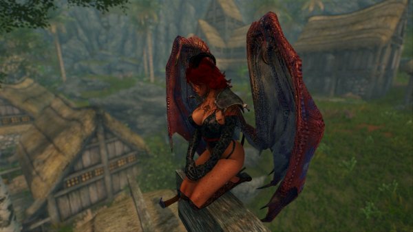 На крыше дома.. Skyrim SE (сборка 11)