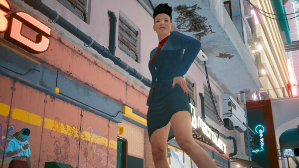 Девушка заигрывает с Ви.