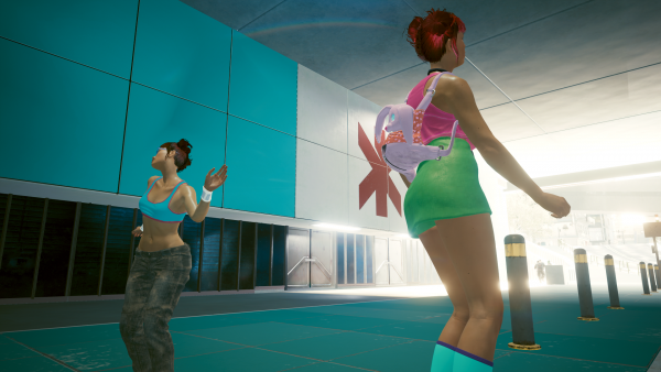 Городская деваха голосует такси.