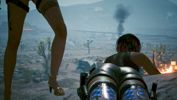 Джуди не скучно в засаде на снайперской позиции.