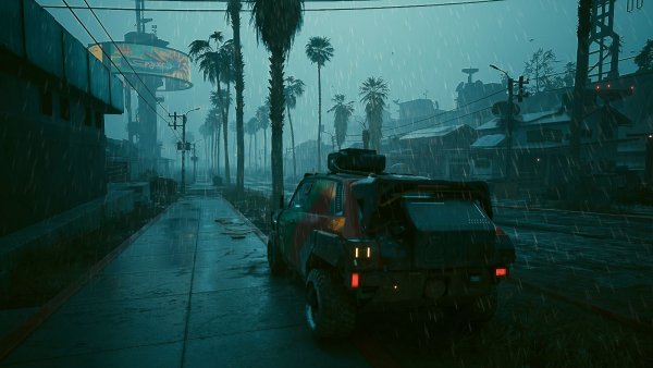 Ливень.. Cyberpunk 2077