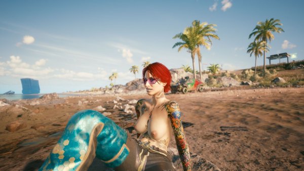 Моя Демка на пляже.. Cyberpunk 2077 глазами Windfire