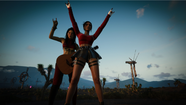 Ви с акустической гитарой и Панам в новой мини юбке.