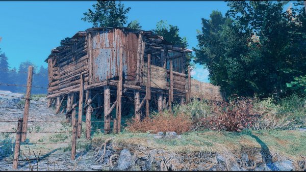 Хижина защищена от зомби.. Poselenia Windfire Fallout-4