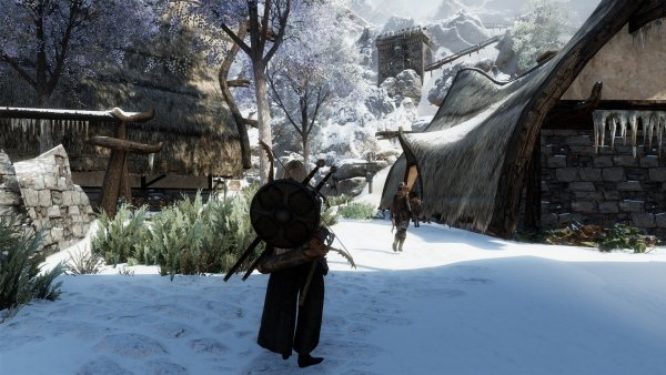 Винтерхолд, наверху замок ярла)