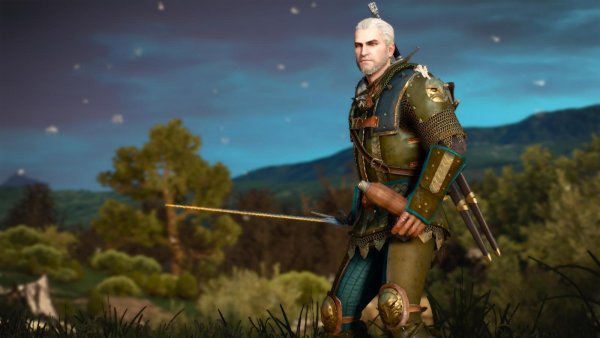 Геральт готов к бою с Грифоном.. Ведьмак III (сборка Торна)