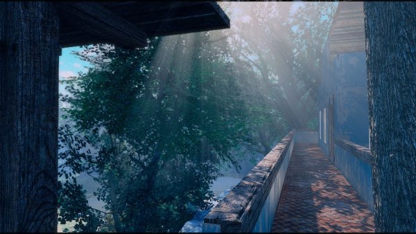 Балкон в поселении с прекрасным видом..