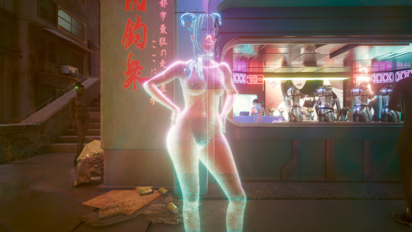 Голограмма ню-девушки:-"Со мной ты не заснёшь всю ночь!".