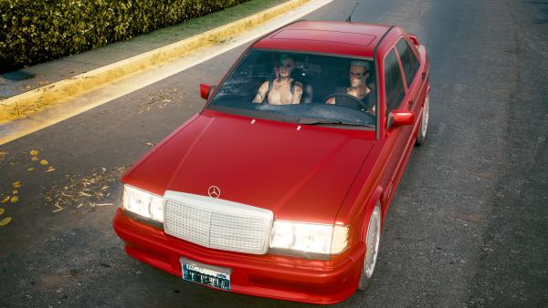 Ви катает Джуди на "Mercedes-Benz 190E W201".