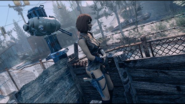 Поселенка на охранном посту.. Fallout-4 (Сборка 8.5)