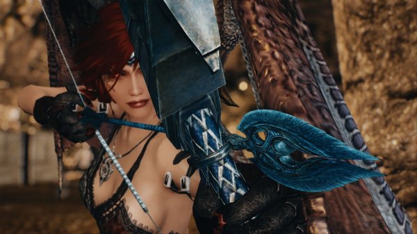 Корти держит даже муху на мушке )) Skyrim SE (Тропики 7.0)