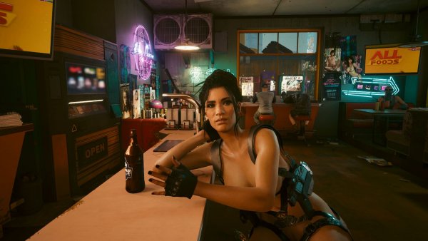 Панам в баре.. Cyberpunk 2077 глазами Windfire