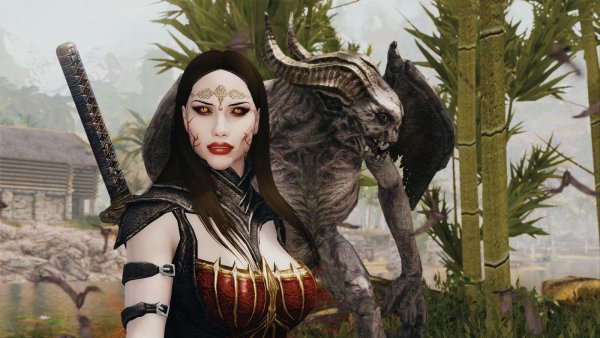 Velena и гаргулья.. Skyrim SE (Тропики 7.0)