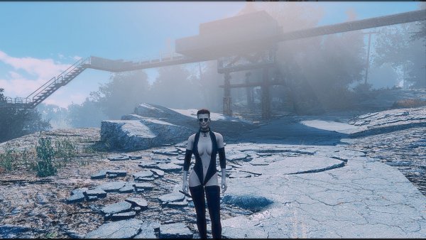 Кейт в поселении над землей.. Poselenia Windfire Fallout-4