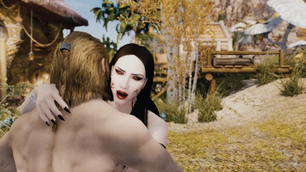 Velena рада молодому человеку.. Skyrim SE (Тропики 7.0)