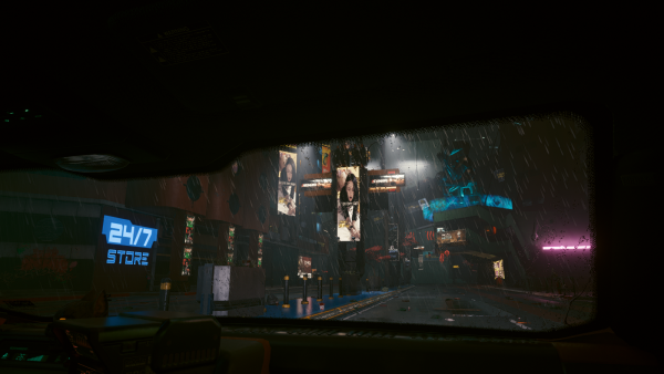 Найт сити из окна машины.. Cyberpunk 2077 глазами Windfire