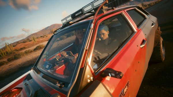 Джеки и Ви в авто.. Cyberpunk 2077 (ver 2.0)