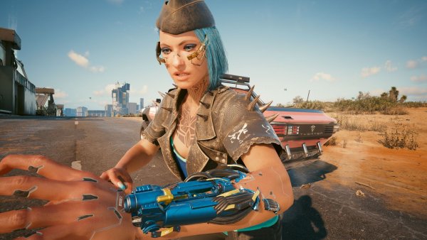 Даже ракетница в цвет.. ;) Cyberpunk 2077 глазами Windfire