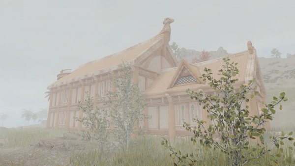 Густой туман в Хельяркене.. Skyrim SE (Тропики 7.0)