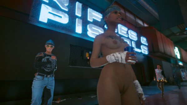 Ви офигивает от нудистов )) Cyberpunk 2077 глазами Windfire
