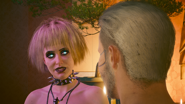 Мисти:-"Познакомишь меня со своей спутницей?".