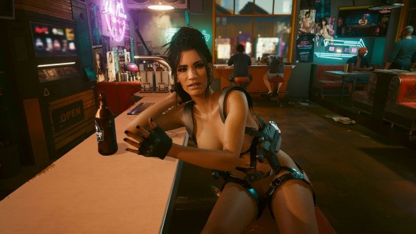Панам нэйкед, в баре.. Cyberpunk 2077 глазами Windfire