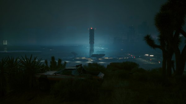 Ночной вид на пустоши.. Cyberpunk 2077 глазами Windfire