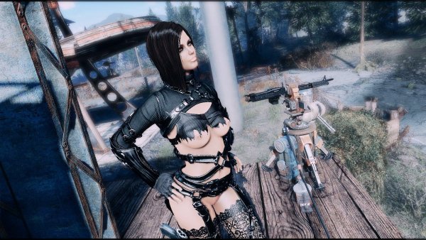 Нора поставила турели М60. Fallout-4 (Сборка 9.0)