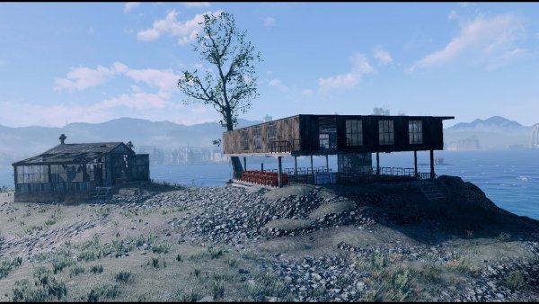 1 этаж - кафэ, 2 - спальни. Poselenia Windfire Fallout-4