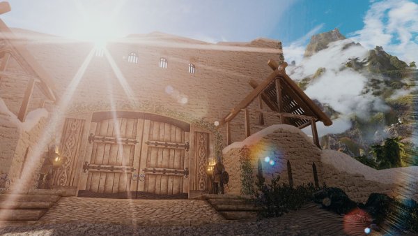 Ворота Вайтрана. Справа Высохий Хродгар.