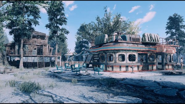 Первая хижина у Друмлин.. Poselenia Windfire Fallout-4