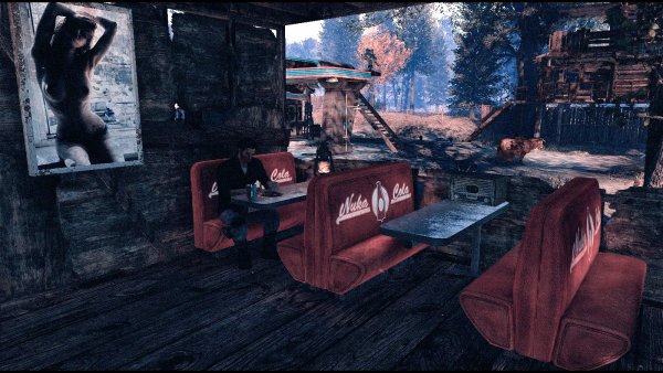 Кафэ в поселении.. Poselenia Windfire Fallout-4