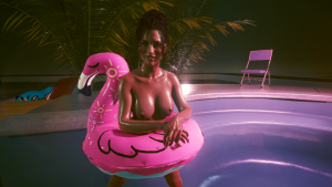 Панам в бассейне.