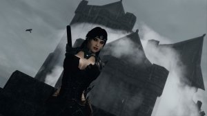 КЬЯРА у замка Харкона.. Skyrim AE (Тропики 12)