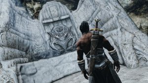 Рауф у стены драконьих слов.. Skyrim AE (Тропики 12)