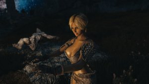 Охотница у костра.. Skyrim AE (Тропики 12)
