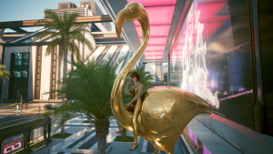 Золотая "наездница" Ви оседла золотого фламинго - 1.