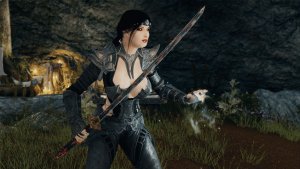 КЬЯРА у статуи Талоса. Skyrim AE (Тропики 12)