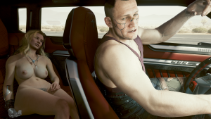 Джеки:-"Джонни, было бы лучше - если бы ты пристегнул её ремнём безопасности".