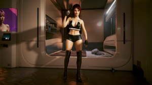 Довольная Ви своей обновлённой грудью и попой.