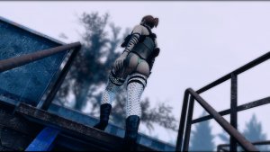 Поселенка идет на рабочее место.