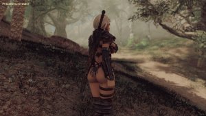 ЗАРА на фоне лесного пейзажа. SKYRIM AE (Сборка 15)