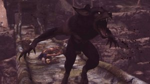 Рауф в форме вервольфа. SKYRIM AE (Сборка 15)