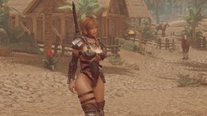 Кира возле конюшен Вайтрана. SKYRIM AE (Сборка 15)