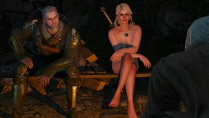 Цири проиграла в карты и теперь ходит нагая..