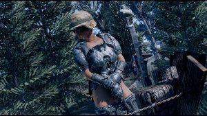 Поселенка на посту охраны.