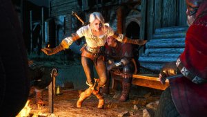 Цири кланяется Барону.