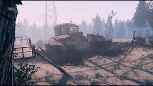 Хижины посленцев у Эюернети.